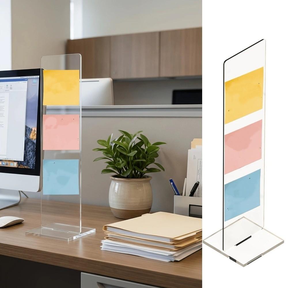 Detachable Acrylic Desk Note Board Display Board Message Board Sticky Note Holder Office Desktop