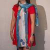 Nomad Sari Aqua Fish Scarf – Sea Blue (180x50cm)