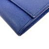BVLGARI Flap Bicolor Be zero one leather Purse blue leather mens Used