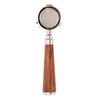 51mm Solid Wood Handle for Three-Ear DeLonghi Coffee Machine, 304 Stainless Steel Bottomless Extraction Accessory.