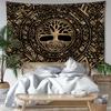 Rune Tree Of Life Tapestry Wall Hanging Abstract Art Hippie Tapiz Witchcraft Mysterious Living Room Background Cloth Home Decor