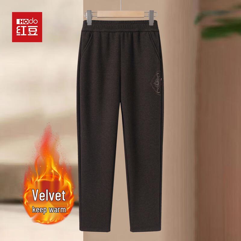 Hodo Women s Winter Fleece-Lined Wool Blend Straight-Leg Pants 2XL
