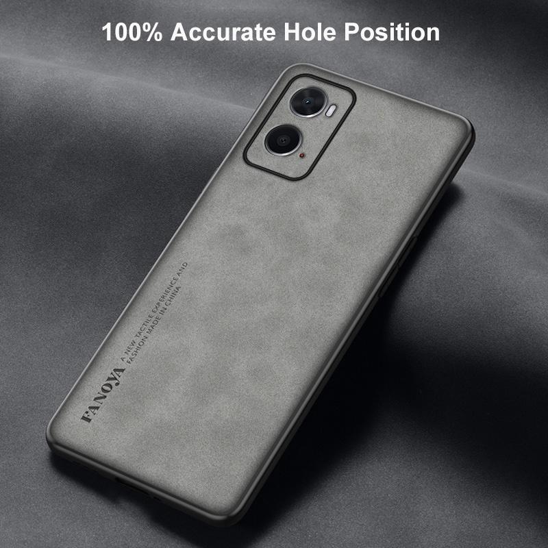 Luksusowe etui na telefon ze skóry PU dla OPPO A36 A76 A96 4G Tylna osłona Matowa Odporna na wstrząsy Pełna ochrona Silikonowe etui dla OPPO A96 5G