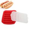 3pcs Food Grade Silicone Hot Dog Mold With Vented Lid Sausage Maker Mold  Picnic Party Daily Use