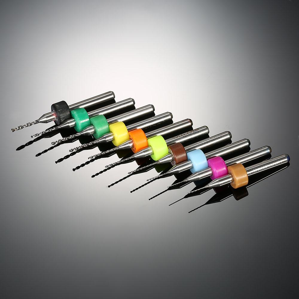 10pcs Tungsten Carbide Micro Drill Bits Set Engraving Tools for PCB Circuit Board