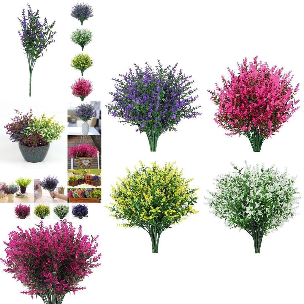 Uv Resistant Fake Lavender Plants For Vibrant Garden And Patio Ambiance
