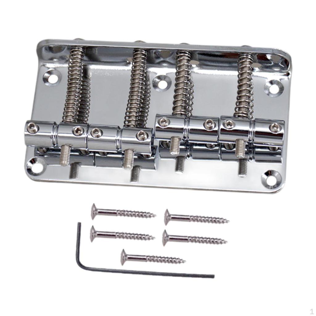 Bass Bridge Electric Guitar Fixed Professional Lightweight Metal Tailpiece Saddles