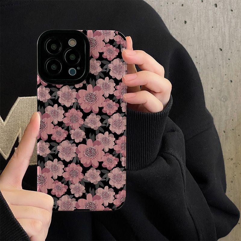 Full screen flower suitable for Apple 16 phone case 15promax/14/13 cartoon 12 anti drop 11 silicone