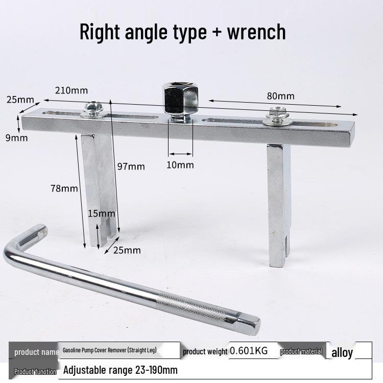 Adjustable Universal Gasoline Fuel Tank Cap Wrench - Three & Four Jaw