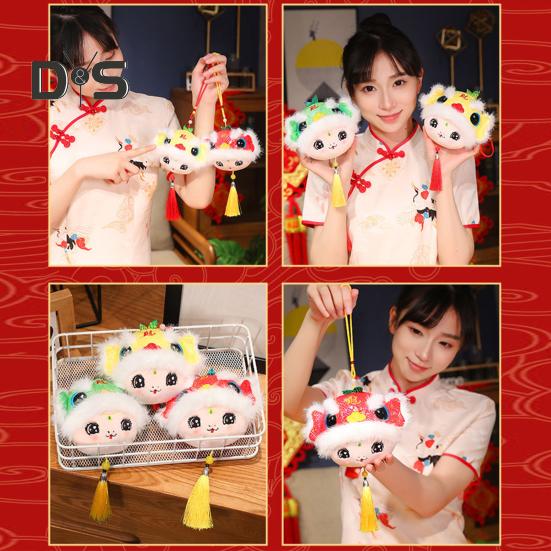 Schlangen-Plüsch-Anhänger „Jahr der Schlange“, Cartoon-Schlangen-Tasche, Schlüsselanhänger, Sternzeichen-Maskottchen-Puppe für das chinesische Neujahr