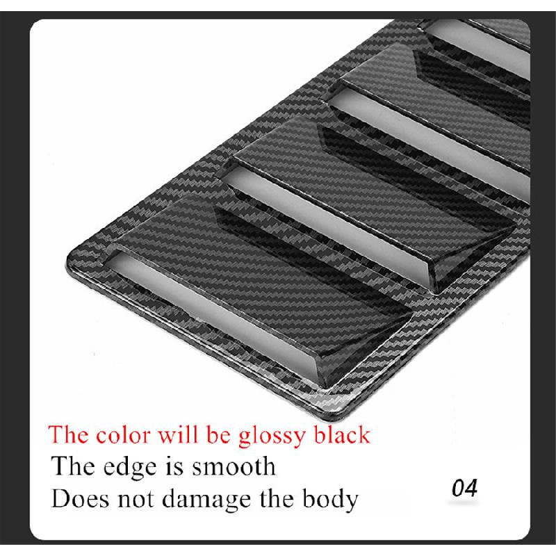 1 Pair Universal Car Front Hood Air Intakes, Vent Gills, Decorative Hood Cover, Air Intake, Glossy Black