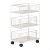 Caster Wheel Rolling Cart for Metal Shelf Storage In Kitchen Bathroom Dorm