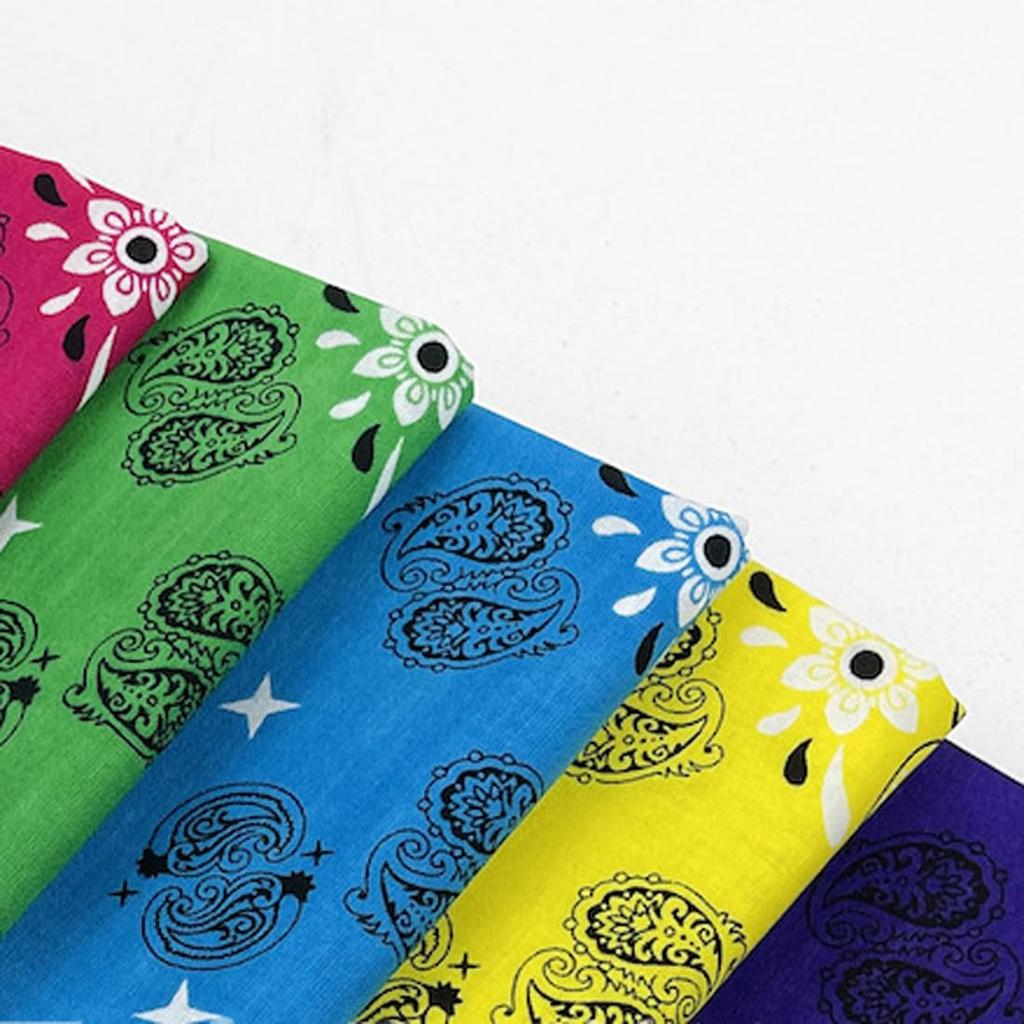 Trifong Paisley Bandana Green Cotton 100% Quick Dry Fade Resistant 55cm x 55cm