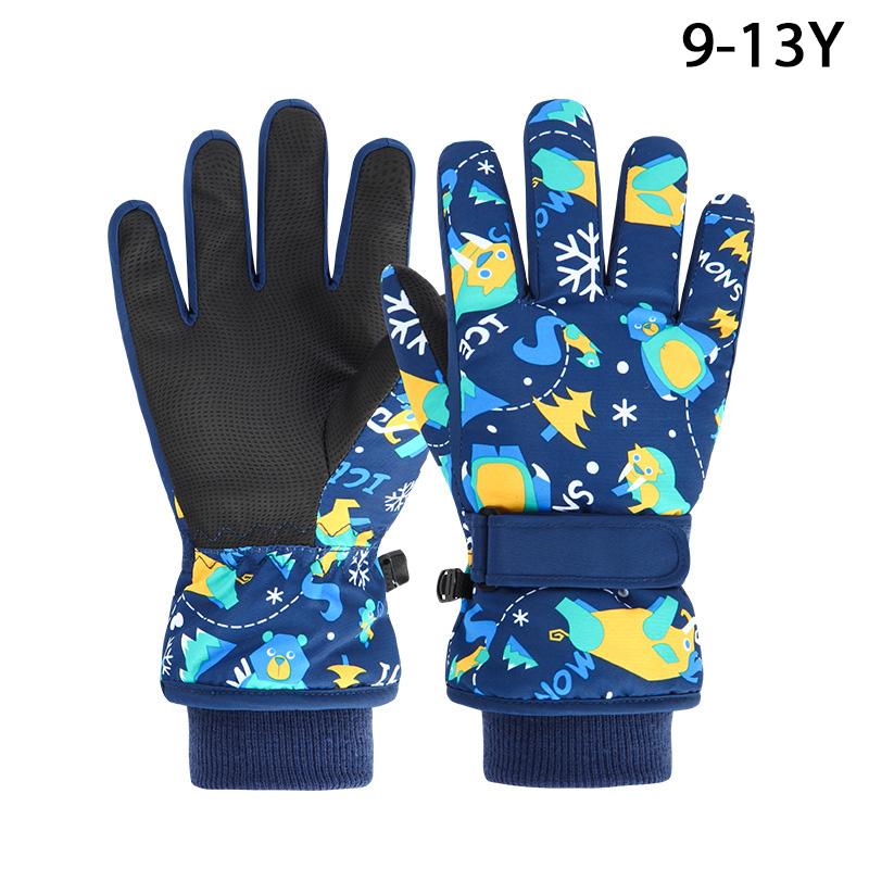 Kinder Kinder Ski Handschuhe Winter Snowboard Schnee Warme Handschuh Jungen Mädchen Wasserdicht Verdicken Fäustlinge Halten Finger Warm