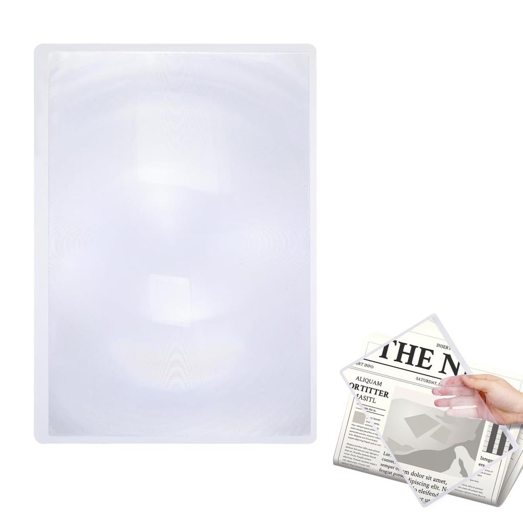 EXCEART Full Page Magnifying Sheet Reading PC Screen Map Magnifier For People with Poor Eyesight A4 300mm x 3x Portable 1 Sheet Set - Magnifier,