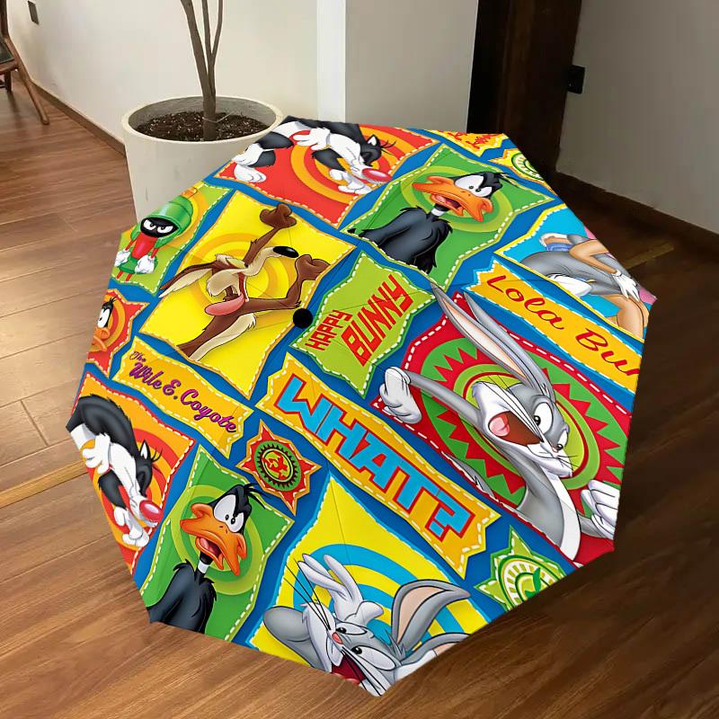 1PC Warner cartoon characters Umbrella-8-Rib Reinforced, Automatic Open, Lightweight & Durable-A50