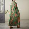 Round-neck Large-sized Long-sleeved Vacation Dress