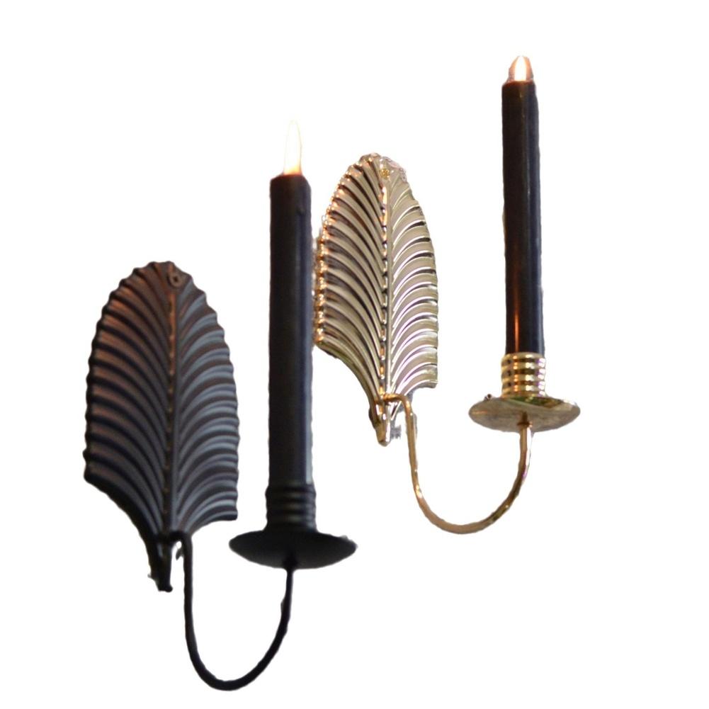 Iron Wall Candle Holder with Detachable Tray Designed for Use in Weddings For Home Decoration and Festive Spaces