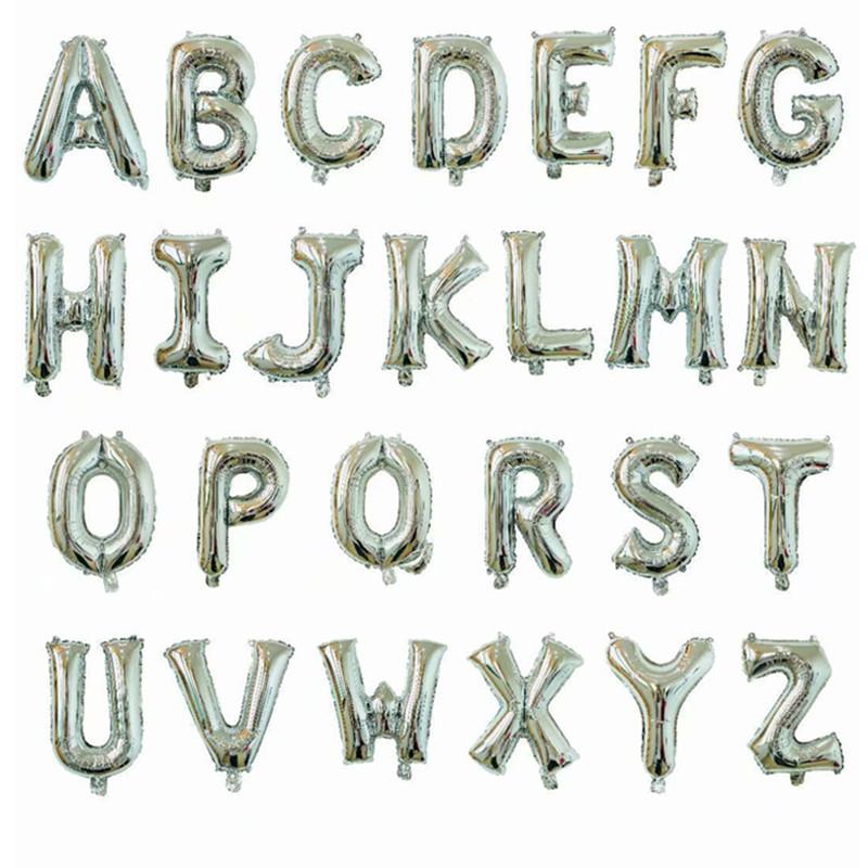 16 Inch Slim Gold Letter Aluminum Foil Balloon Bright Gold Wedding Decoration Film Balloon