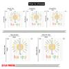 2pcs 2D Flat Printing Curtain Happy Sun Watercolor Polyester Without Electricity All Season Party & Holiday Decor Perfect for