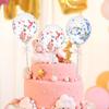 NUOBESTY 10 Pieces Confetti Balloon Mini Balloon Cake Cupcake Topper 5 Inch Sequins Balloon Birthday Dessert Topper for Cake Decoration Birthday