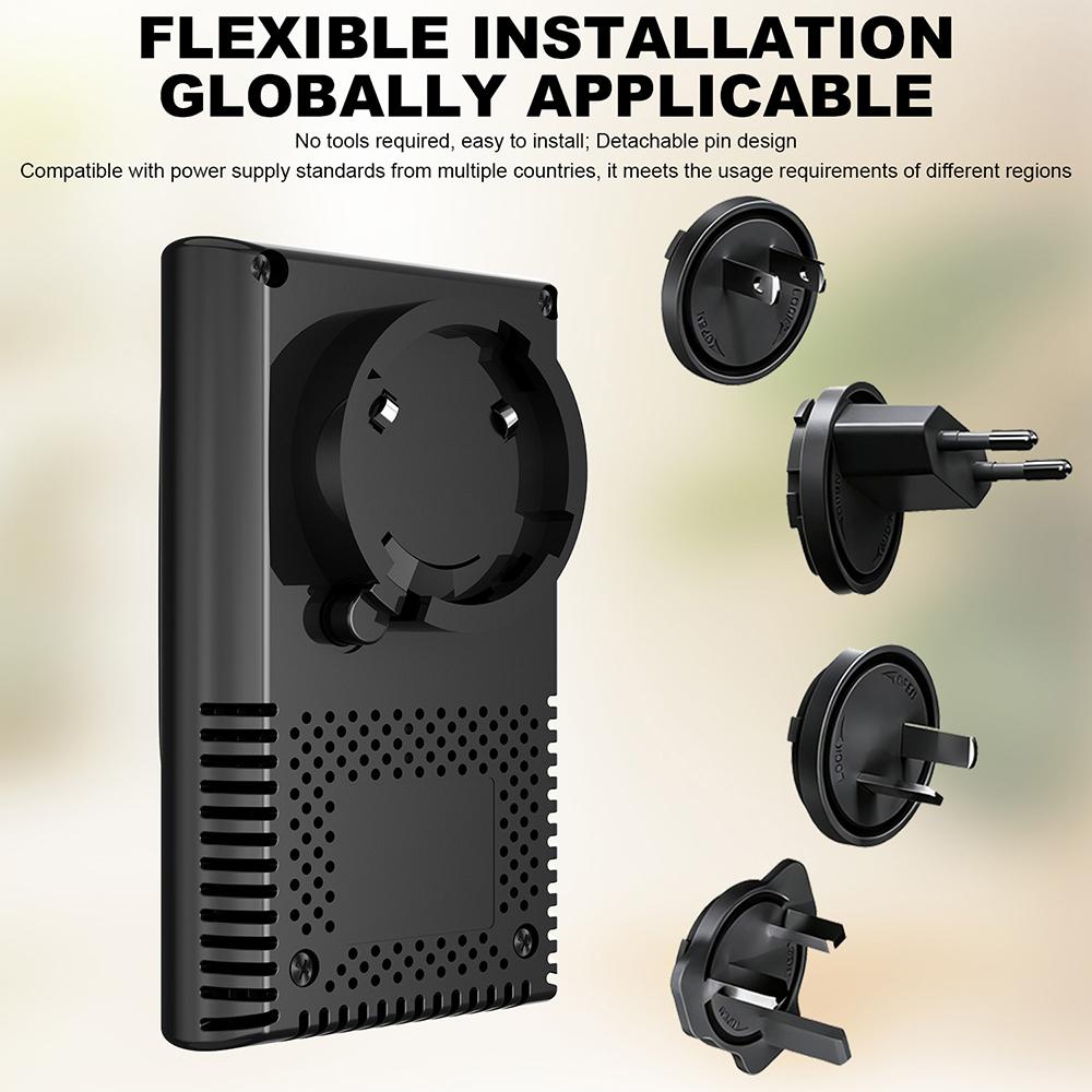 4-in-1 CO-Gasmelder Stecker-Kohlenmonoxid- & Erdgasleck-Alarm Temperatur-Feuchtigkeits-Monitor Haus-Sicherheitsalarm-Sensor
