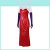 Jessica-Kostüm im roten Kleid aus „Falsches Spiel mit Roger Rabbit“ für Cosplay und Mottopartys