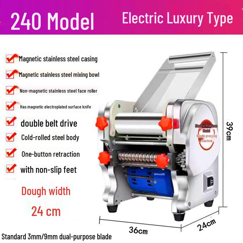 Elektrische Teigpresse aus Edelstahl: Automatischer Nudelbereiter & Multifunktionale Teigtaschenhautmaschine
