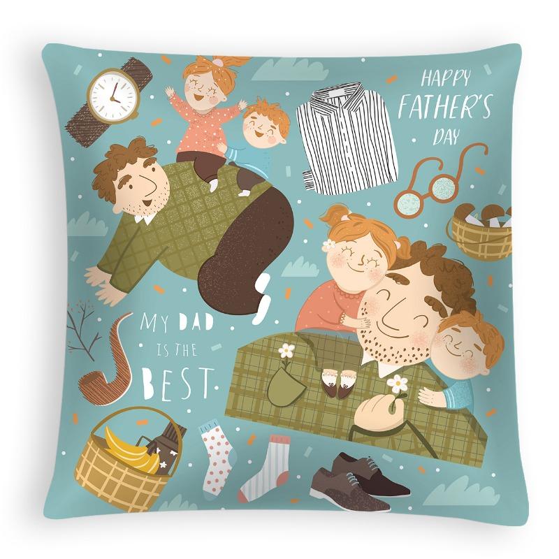 

New Father s Day Pillowcases Are Stably Available for Holiday Home Sofa Cushions with Letter Prints 45 * 45Cm without pillow core