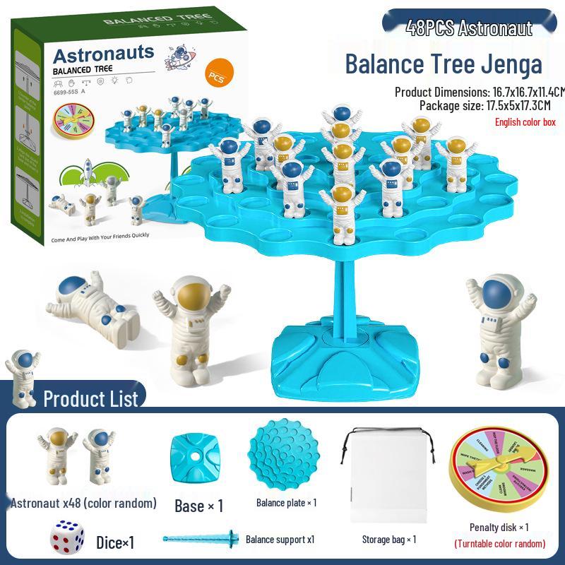 Penguin Icebreaker Balancing Tree Board Game with Face-Changing Rubik's Cube and Hidden Building Blocks - Free Shipping