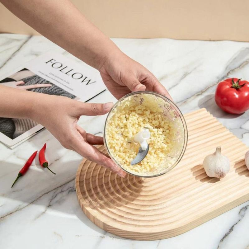 Manual Garlic Chopper Food Grinder Hand-Pulled Rotating Cutting Suitable for Vegetables Meat Fruit Onion Chopping Kitchen Tool