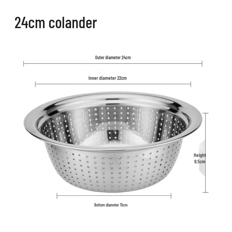 Stainless Steel Drain Basin & Rice Sieve