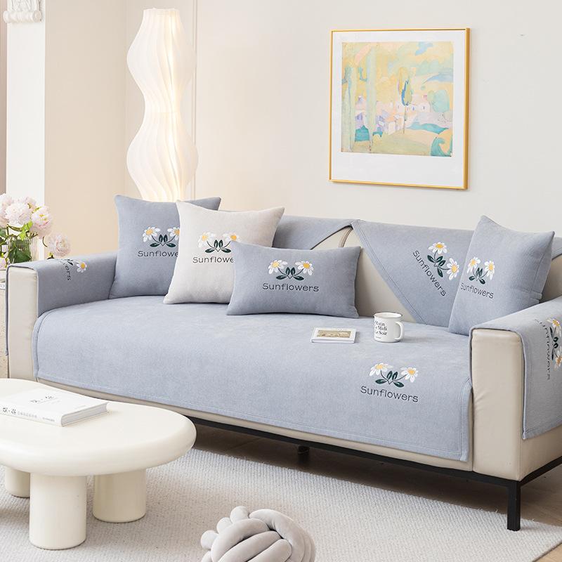 

Подборка корейских диванных подушек из чистого хлопка, универсальные нескользящие подушки для сиденья на все сезоны, однотонные диванные подушки в стиле легкой роскоши, тканевый диван 70*70cm