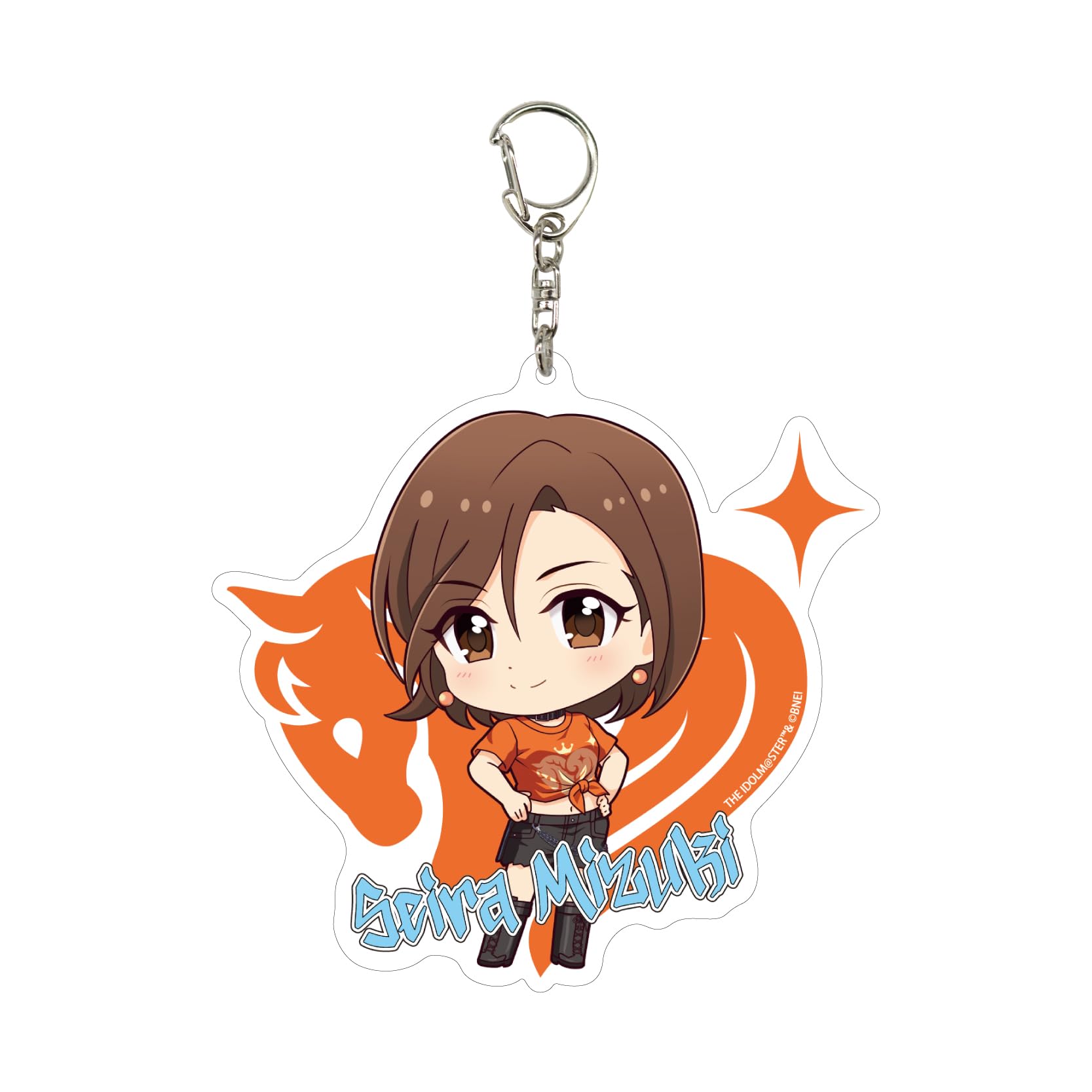 

THE CINDERELLA GIRLS 10 Сейра Мизуки Оригинальный персонаж Большой акриловый брелок iDOLM@STER версия футболки. [Мини-иллюстрация]