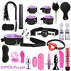 BDSM Bed Restraint Toys - 11-piece Couple Restraint Set Strange Toys with Nipples Handcuffs Collars Ankles Cuffs and Eye Masks