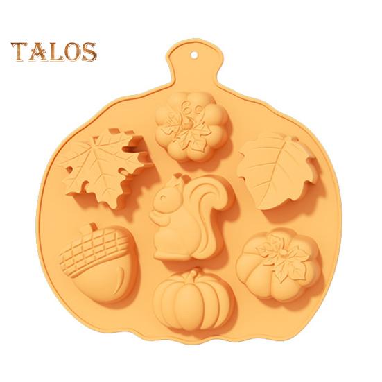 

Силиконовая форма для торта на День благодарения в форме тыквы, осенние листья, многоразовая гибкая форма для шоколада, термостойкий инструмент для выпечки для тематической вечеринки в честь осеннего урожая E