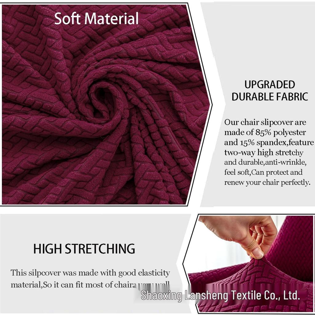 Customized 210gsm Jacquard Plaid Stretch Armchair Cover for Home or Hotel