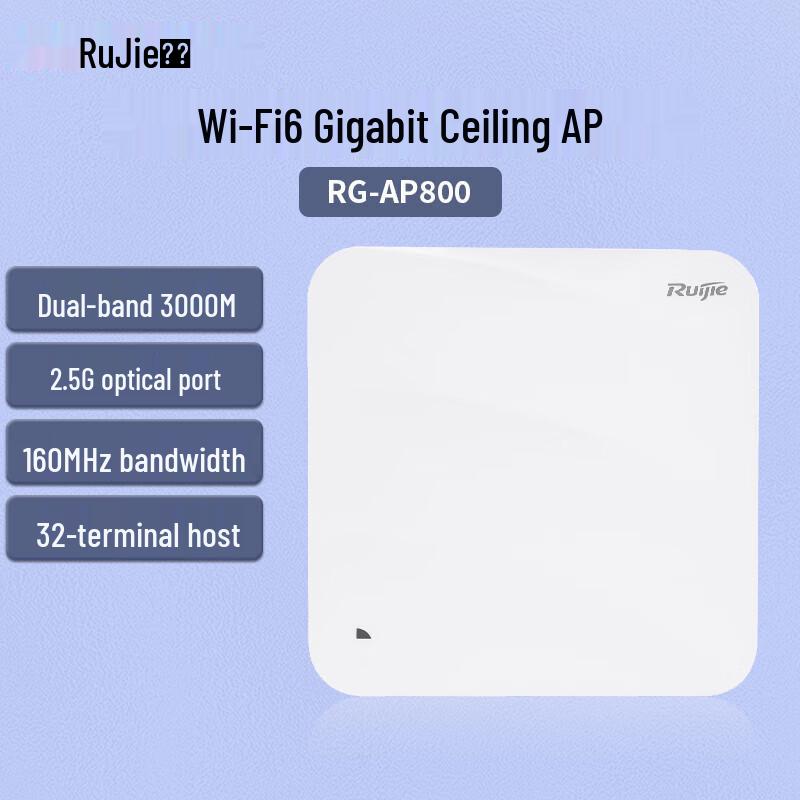 

Ruijie RG-AP800 Wi-Fi 6 Gigabit Wireless Ceiling AP