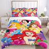 3pcs Disney Princesses Floral Bedding Set, Including 1 Quilt Cover and 2 Pillow Shams, Without Filling, Soft and Comfortable Home Bedroom W033