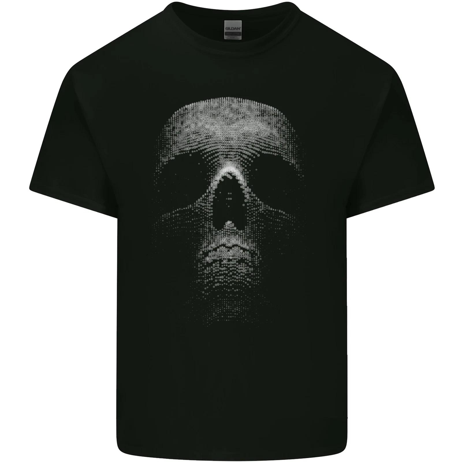 Skull Made of Circles Kids T-Shirt Childrens XL