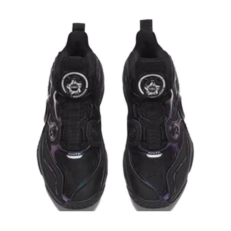 Anta Barn Asymmetriske 4.0 Sport Komfortable Sklisikre Støtdempende Slitesterke Høytopp Basketballsko Barn joggesko Svart 312431121-6