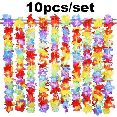 10 Stück/Set Hawaiianische Hawaiianische Sonnenblume Mardi Gras Maskerade Aufführung Hula Halskette