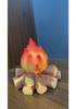 Battery-Powered Resin LED Night Light: Simulated Charcoal Flame Atmosphere Lamp - Ideal for Christmas Gifts & Scene Props