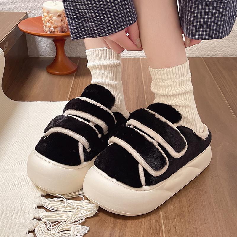 Fashion Women's Shoes Low Heel Loafers Fur Comfortable Versatile Thick Sole 2024 New Winter Warm Shoes Fashion