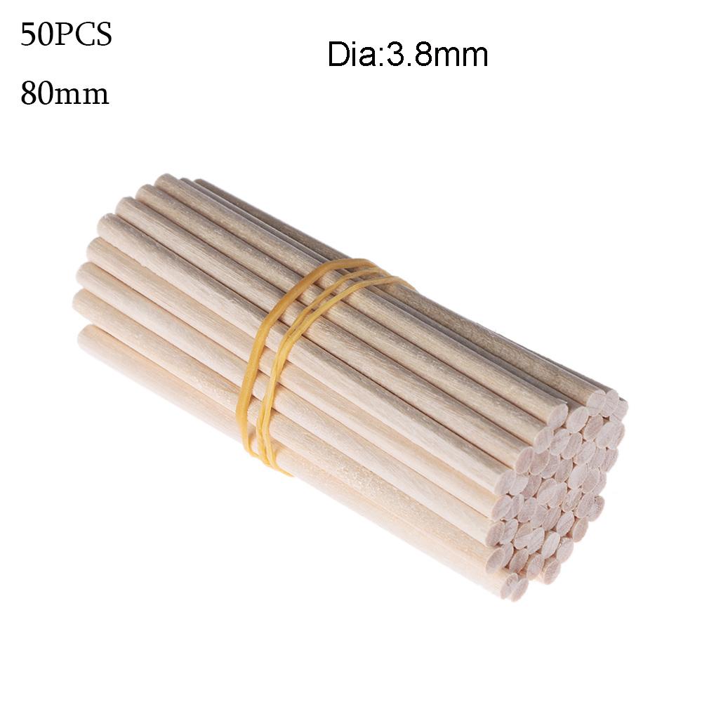 10/50 Peças Varetas de Madeira Redondas de Pinho Varetas de Contagem Brinquedos Educativos Cavilha Durável Para Construção de Modelo Marcenaria Artesanato DIY Ferramentas