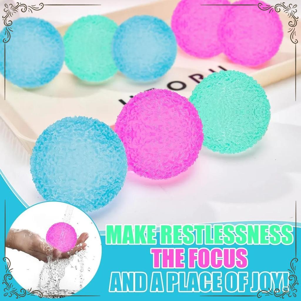 Aesthetic Ice Ball Squishy: Colorful Crystal Texture Squeeze Toy, Creative Office Desk Ornament, Sensory Fidget For Focus