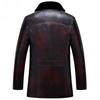 New Winter Clothes PU Leather and Fur Men's Winter Lapel Thickening Coat Wholesale Men's Business Leather Coat