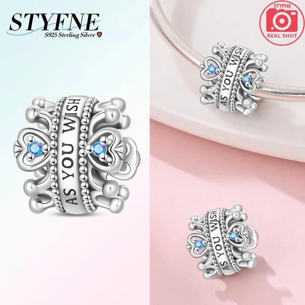 

Girl Original Pink Zircon Bow Girl S Hongapple Crown Crescent Beads Fit Bangle Metal Make your own Birthday Gift Accessory Set Elegant Fashion