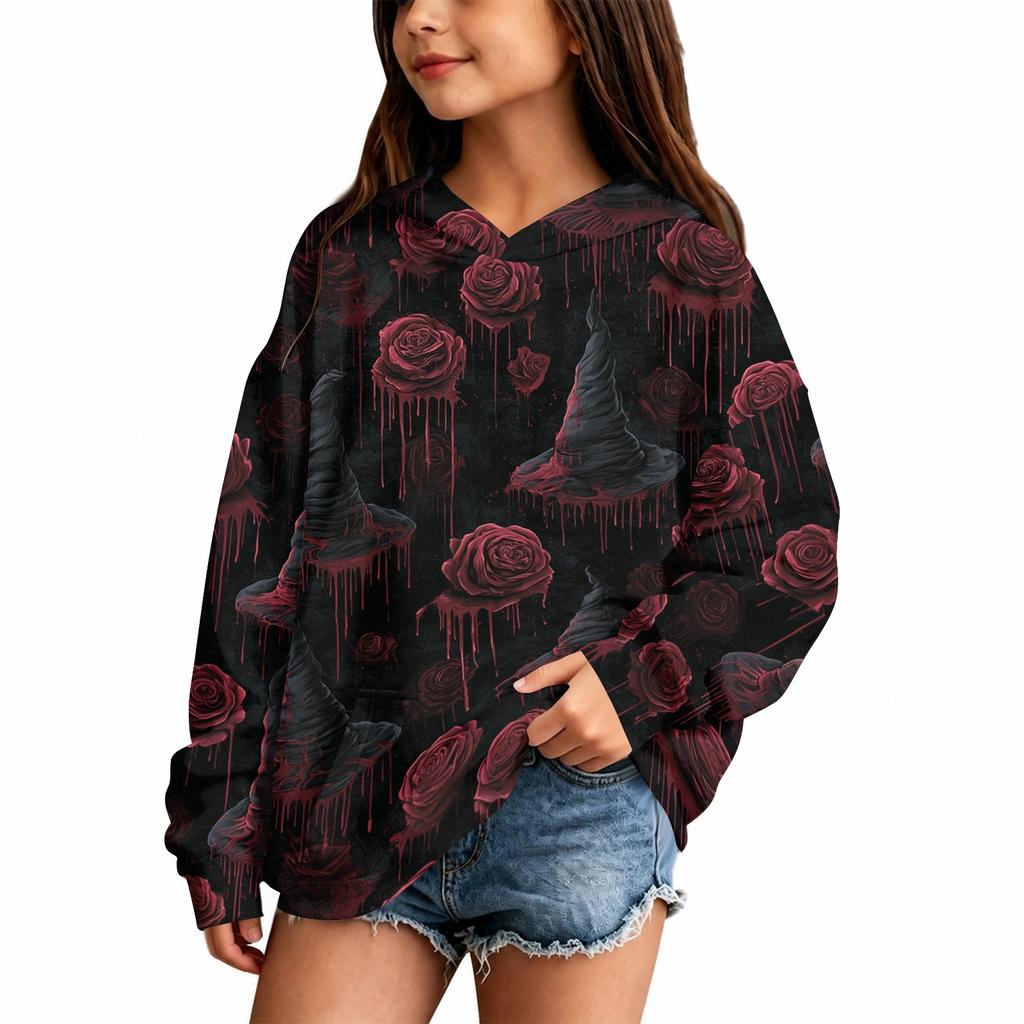 Kids' Casual Halloween Print Hoodie Sweatshirt for Boys and Girls