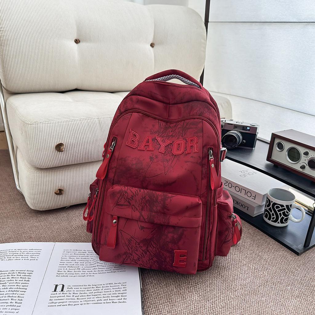 Schultasche Schultasche Männlich College-Student Große Kapazität High School Mittelstufe Schüler Trendige Marke Mode Vielseitig Trend Rucksack Harajuku